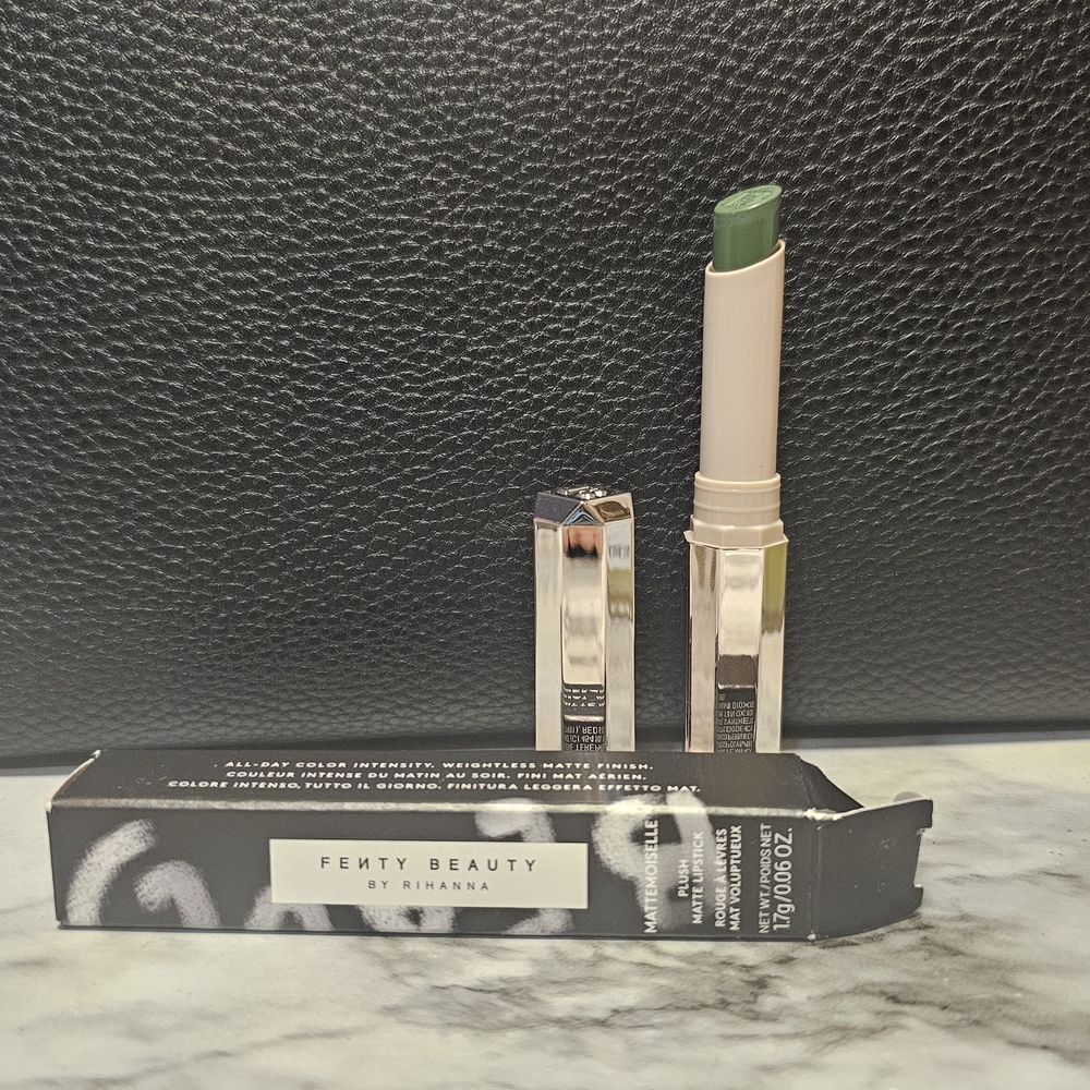 Fenty Beauty Mattemoiselle Plush Matte Lipstick in the shade "Midnight Wasabi"